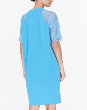 ADIDAS Adicolor Classics Lace Tee Dress Blue