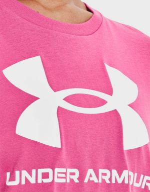 UNDER ARMOUR Sportstyle Logo Tee Pink/White