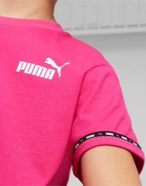 PUMA Power Tape Relaxed Fit Tee Pink