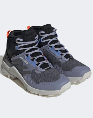 ADIDAS Terrex Swift R3 Mid Gore-Tex Hiking Shoes Grey/Black/Blue
